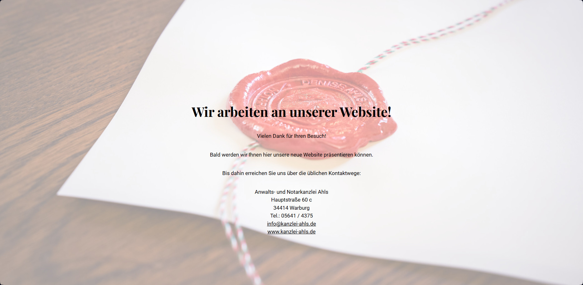 Vorschau der Webseite Kanzlei Ahls